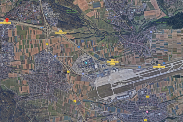 Flughafen Stuttgart - Satelliten-Übersicht